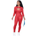 Womens Sexy Bodycon Long Sleeve Jumpsuit 2 Piece Jumpsuits for Women